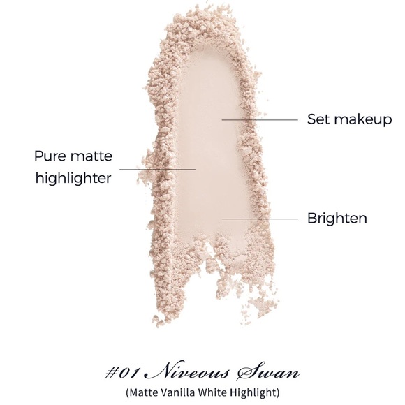 NEW Flower Knows Makeup Swan Ballet Embossed Powder Compact 01 Niveous Swan - Picture 2 of 5